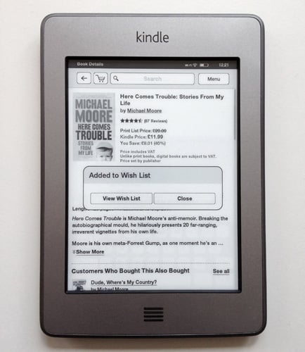 Amazon Kindle Touch e-book reader