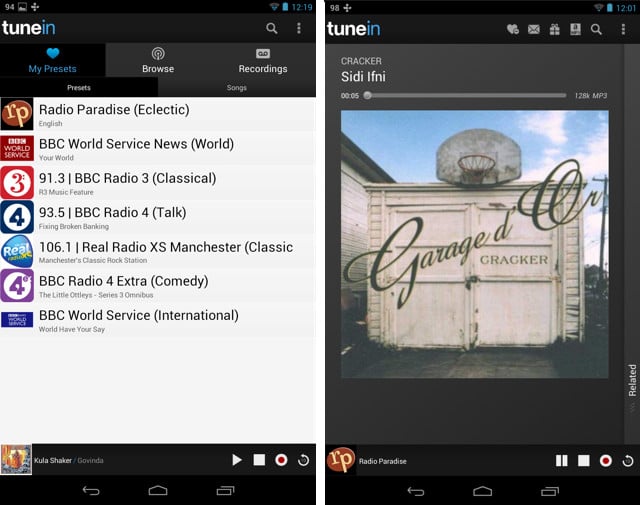 TuneIn Pro Android app