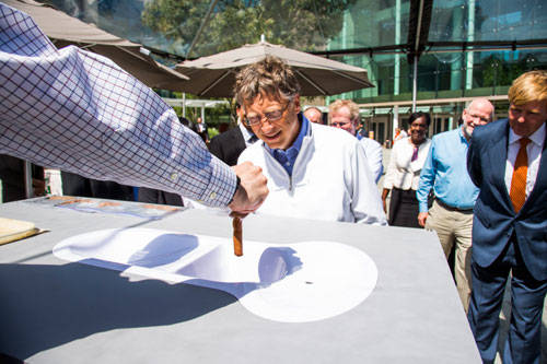 Photo of Bill Gates at the Reinvent the Toilet Fair, August 2012