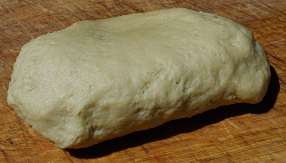 The prepared pierogi dough