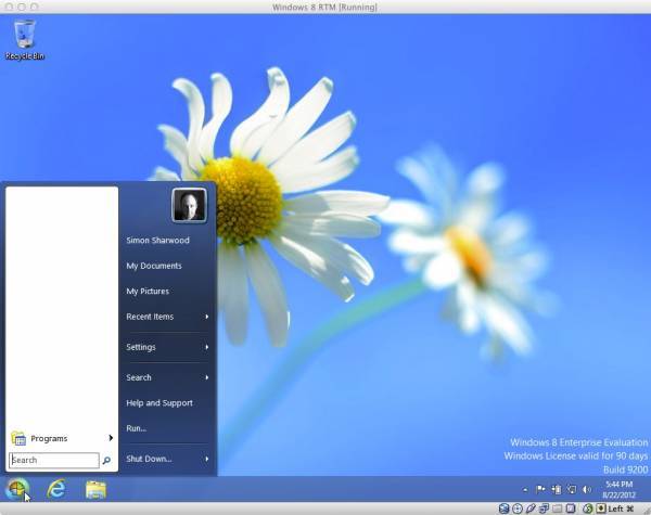 Windows 8 start button enabled by Classic Shell