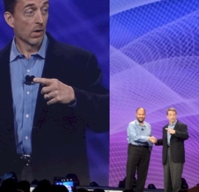 VMware's outgoing CEO Paul Maritz with incoming CEO Pat Gelsinger looming large