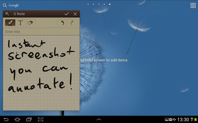 Samsung Galaxy Note 10.1 Android tablet