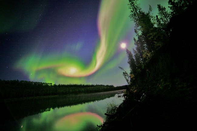 Aurora over Whitehorse, Yukon, on September 3, 2012