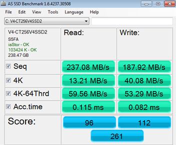 Crucial v4 256GB (CT256V4SSD2) SSD