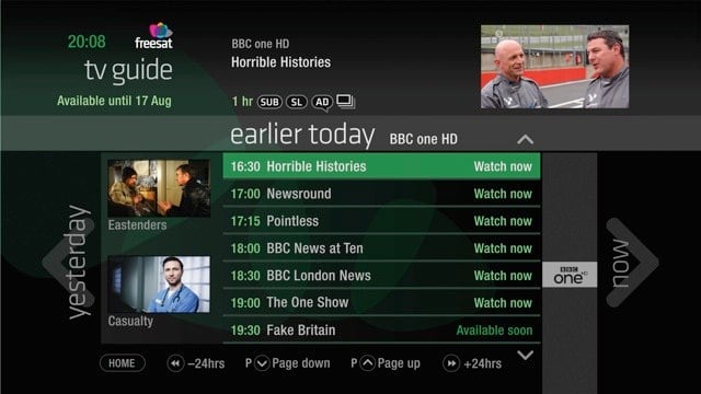 Freesat Freetime UI