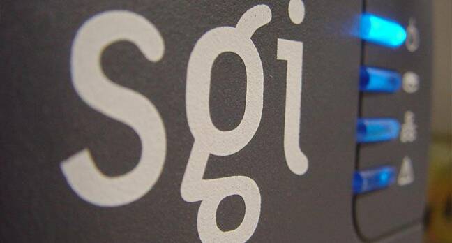 SGI logo hardware close-up