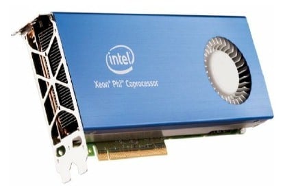 The PCI card housing a Xeon Phi coprocessor