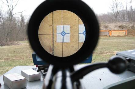 firing range - target in cross hairs