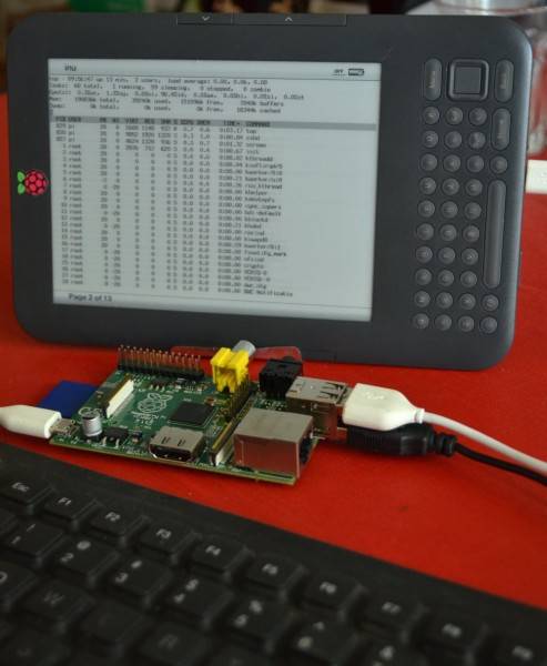 Raspberry Pi using Kindle as its monitor