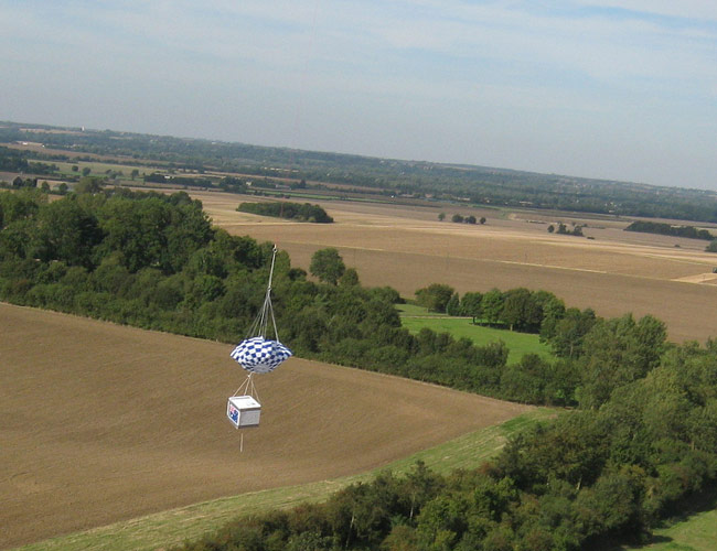 Mark&amp;#39;s Millinut payload, snapped just after launch from Dave&amp;#39;s Cloud 7