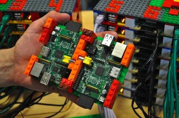 Raspberry Pi and Lego Supercomputer, credit: Simon J Cox 2012