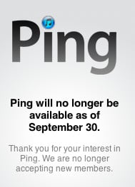 Ping is dead, iTunes notice, credit screengrab iTunes