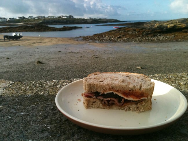 Matt Hamilton&amp;amp;#39;s bacon sarnie, overlooking Trearddur bay