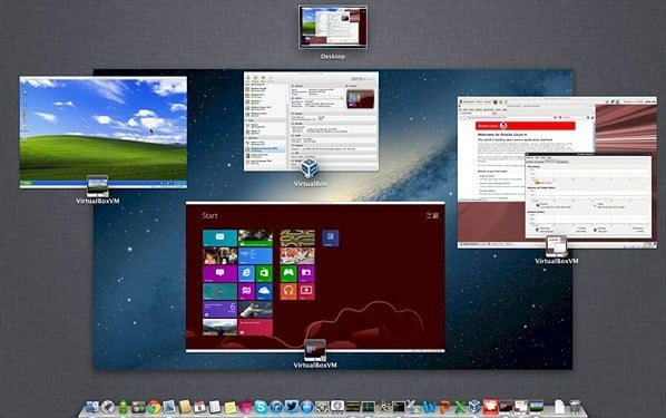 Screenshot of Oracle VirtualBox 4.2 running on Mac OS X