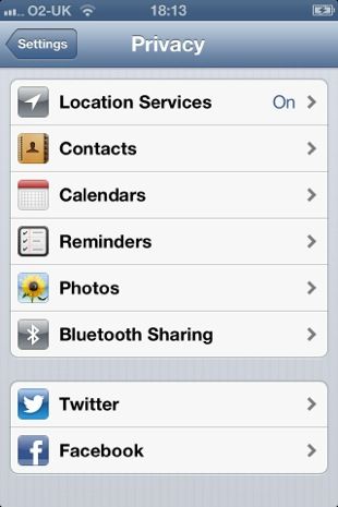 Apple iOS 6 Privacy