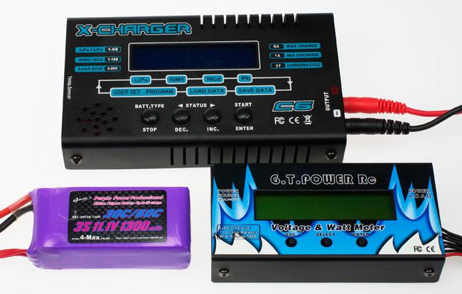 Our LiPo battery, charger and meter