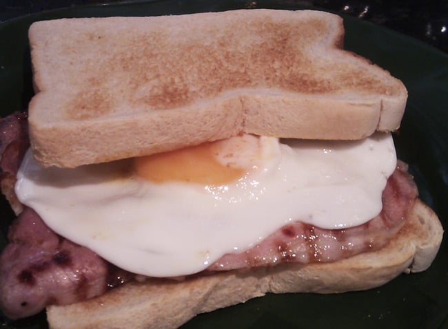 Sam Jarman's toasted sarnie with egg