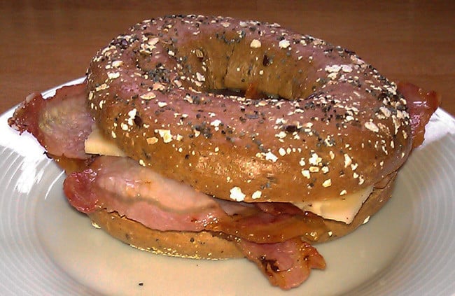 Tim's wholemeal bagel offering