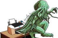 Cthulu springs from HP desktop printer