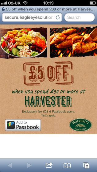 Harvester Passbook voucher