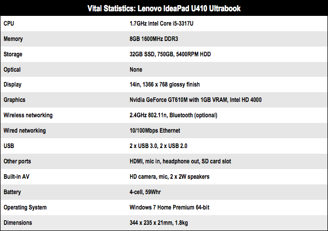 Lenovo IdeaPad U410 Ultrabook