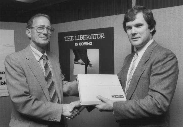 Bernard Terry and Derek Williams at the Liberator CCTA launch