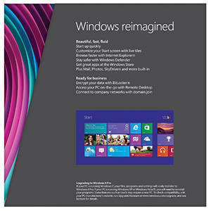 Back of the Windows 8 Pro retail box