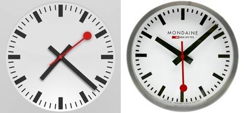 Swiss iOS clock