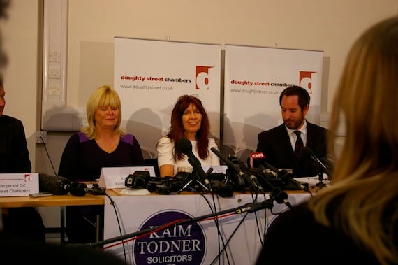 Janis Sharp, mother of Gary McKinnon speaks at press conference, credit The Register