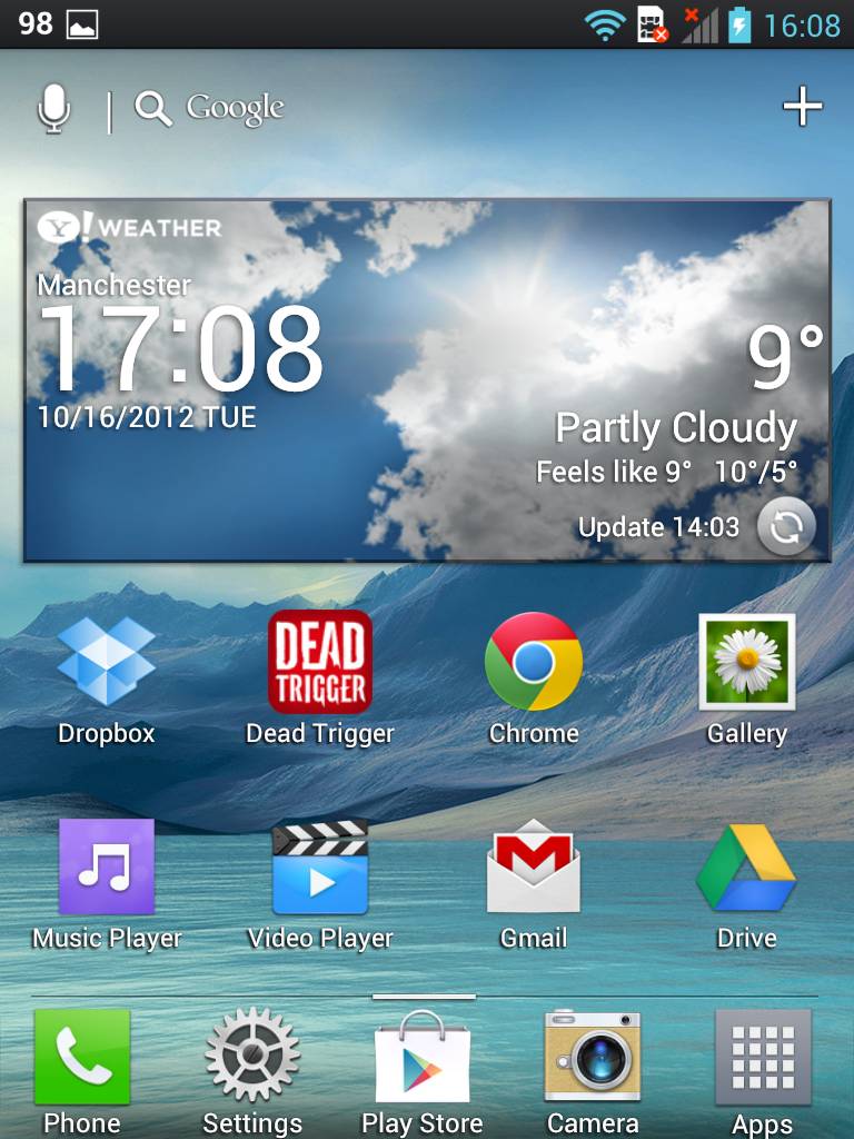 Home Screen on LG Vu