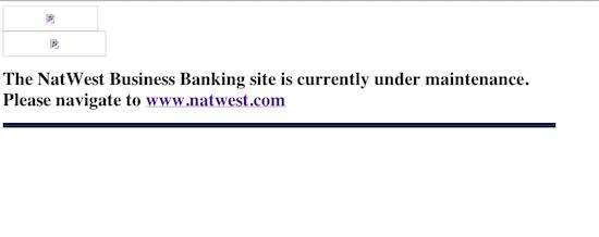 Natwest bankline error, credit screengrab