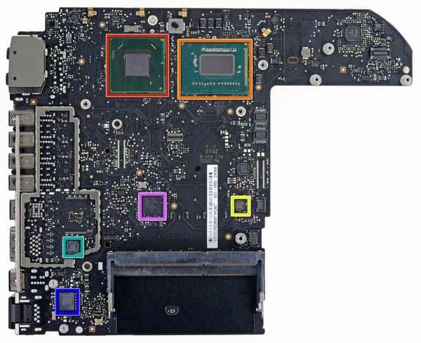 Mac mini logic board – bottom