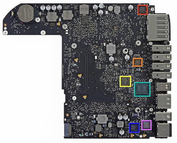 Mac mini logic board – top