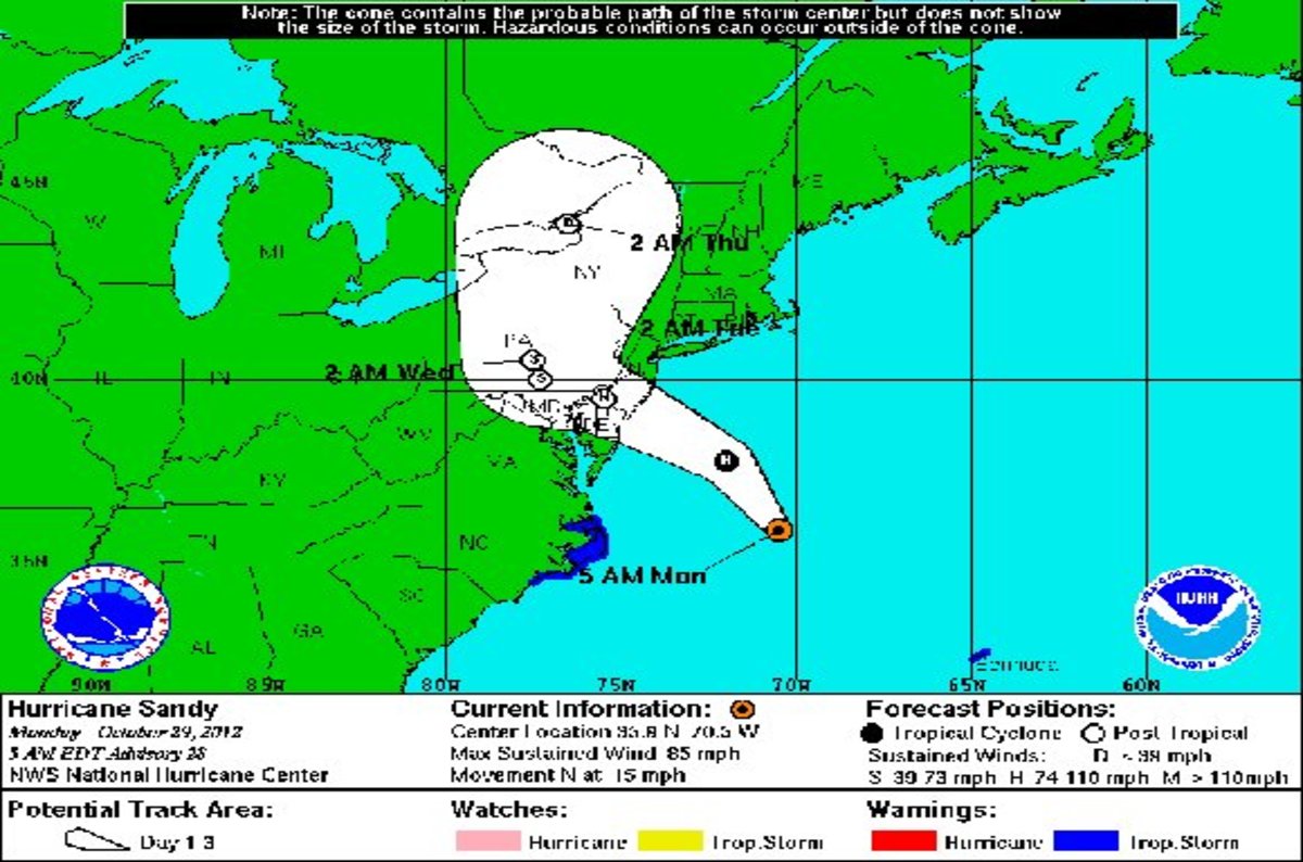 Hurricane Sandy Map