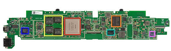 Microsoft Surface RT - logic board, top