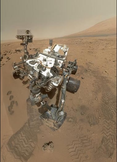 Curiosity self-portrait at Rocknest in the Gale Crater