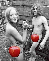 Danish hippies, photographed by Gregers Nielsen, from Peter Øvig Knudsen's book 'Hippies 2', censored for – and rejected by – Apple's iBookstore 