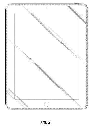 Apple's design patent covers the solid black line