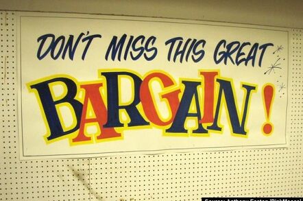 Shop bargain sign