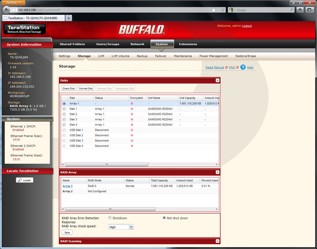 Buffalo TeraStation Pro 4-bay NAS drive