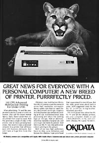 January 1985 PCWorld – Okidata dot-matrix printer ad