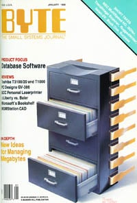 January 1988 Byte magazine – cover