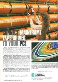 January 1988 Byte magazine – Flagstaff 9-track tape drive ad