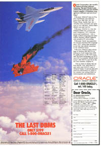 January 1988 Byte magazine – Oracle ad