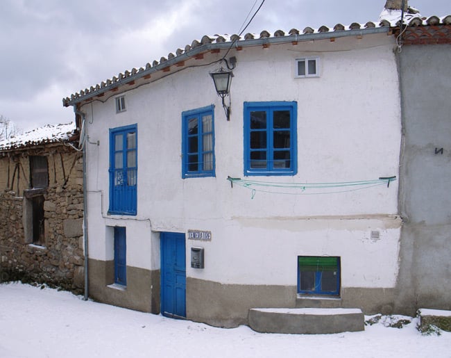 My house in Los Narros, during a snowy January 2007