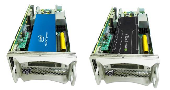 Accelerator nodes for the UV 2000 sporting Xeon Phi and Tesla coprocessors