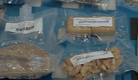 Packeted space food, screengrab NASA video