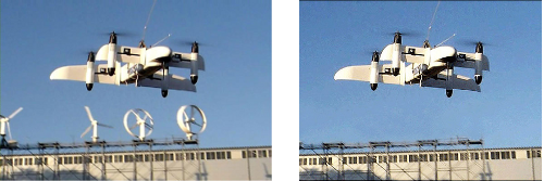 Photographs of the two drones