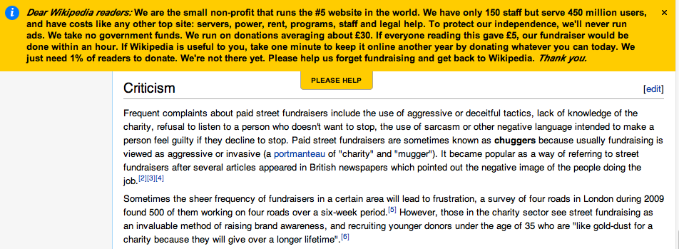 The great Wikipedia fundraising controversy.